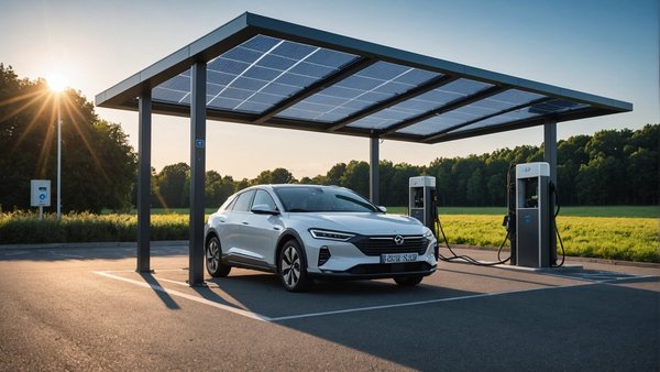 Rechargez votre véhicule avec l'ombrière photovoltaique idéale