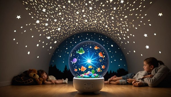Plongez dans la douceur : veilleuse projecteur étoilée pour enfants